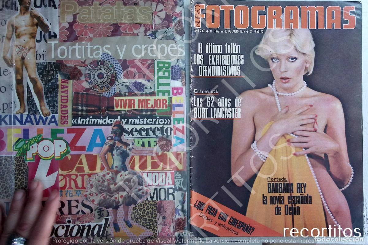 Coleccionismo de revistas y peri&oacute;dicos: RECORTE PORTADA BARBARA REY