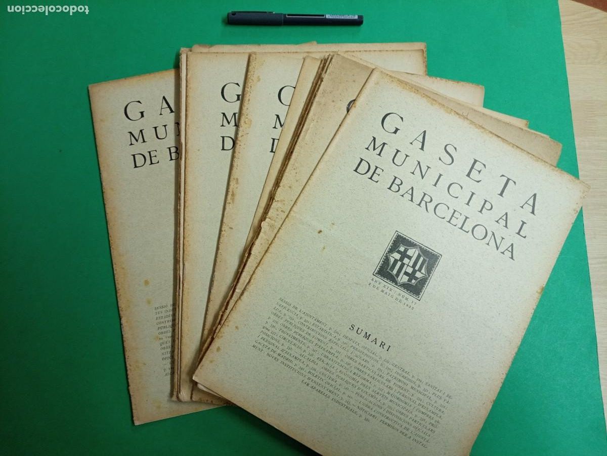 Coleccionismo de Revistas y Peri&oacute;dicos: Lote de 16 Revistas GASETA MUNICIPAL DE BARCELONA. 1932-33.