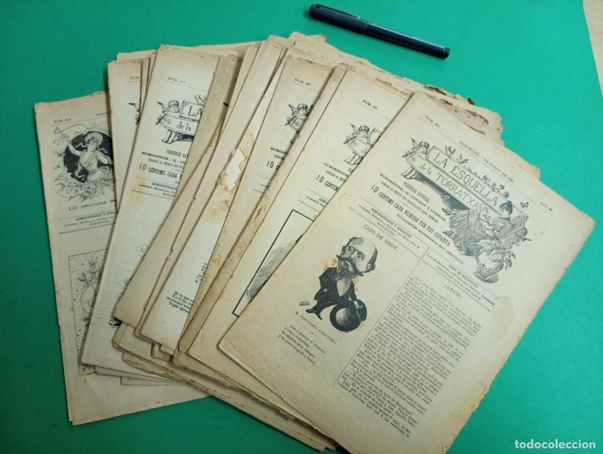 Coleccionismo de Revistas y Peri&oacute;dicos: Lote de 26 Revistas LA ESQUELLA DE LA TORRATXA. Barcelona 1888-90.