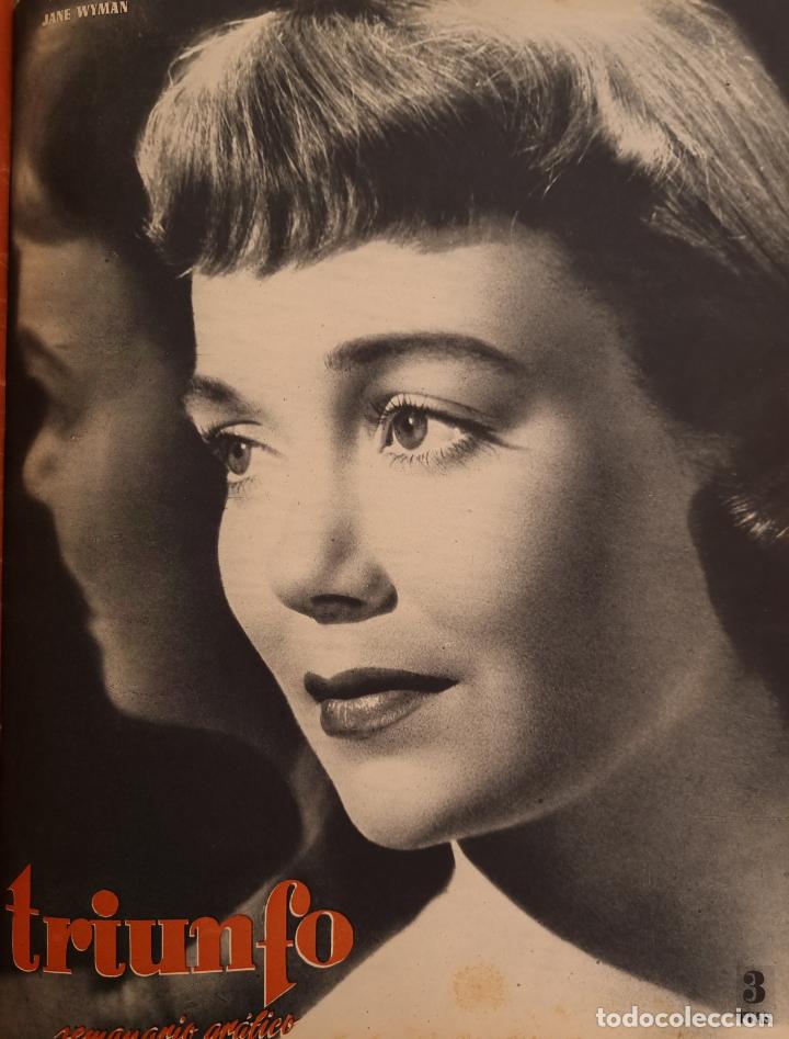 Coleccionismo de Revistas y Peri&oacute;dicos: REVISTA TRIUNFO 1949 JANE WYMAN JOSEPH COTTEN TORERO CALERITO