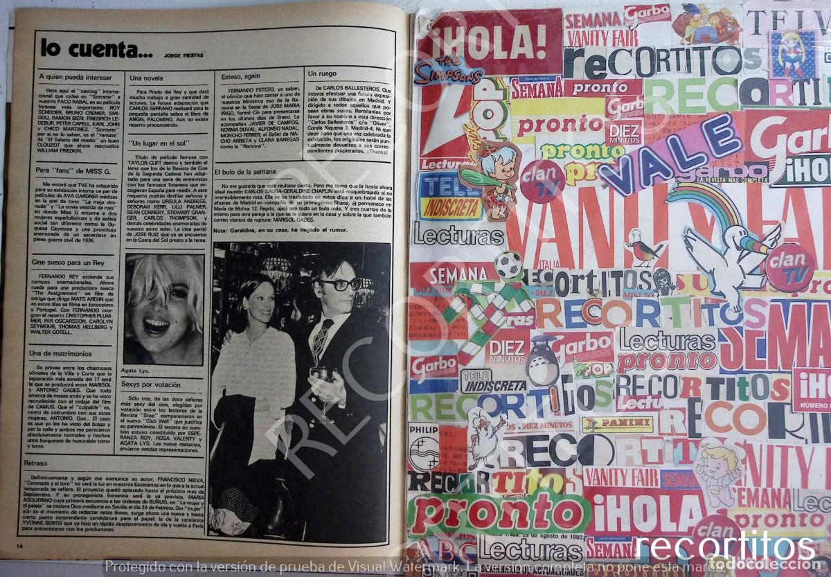 Coleccionismo de Revistas y Peri&oacute;dicos: carlos saura geraldine chaplin agata lys