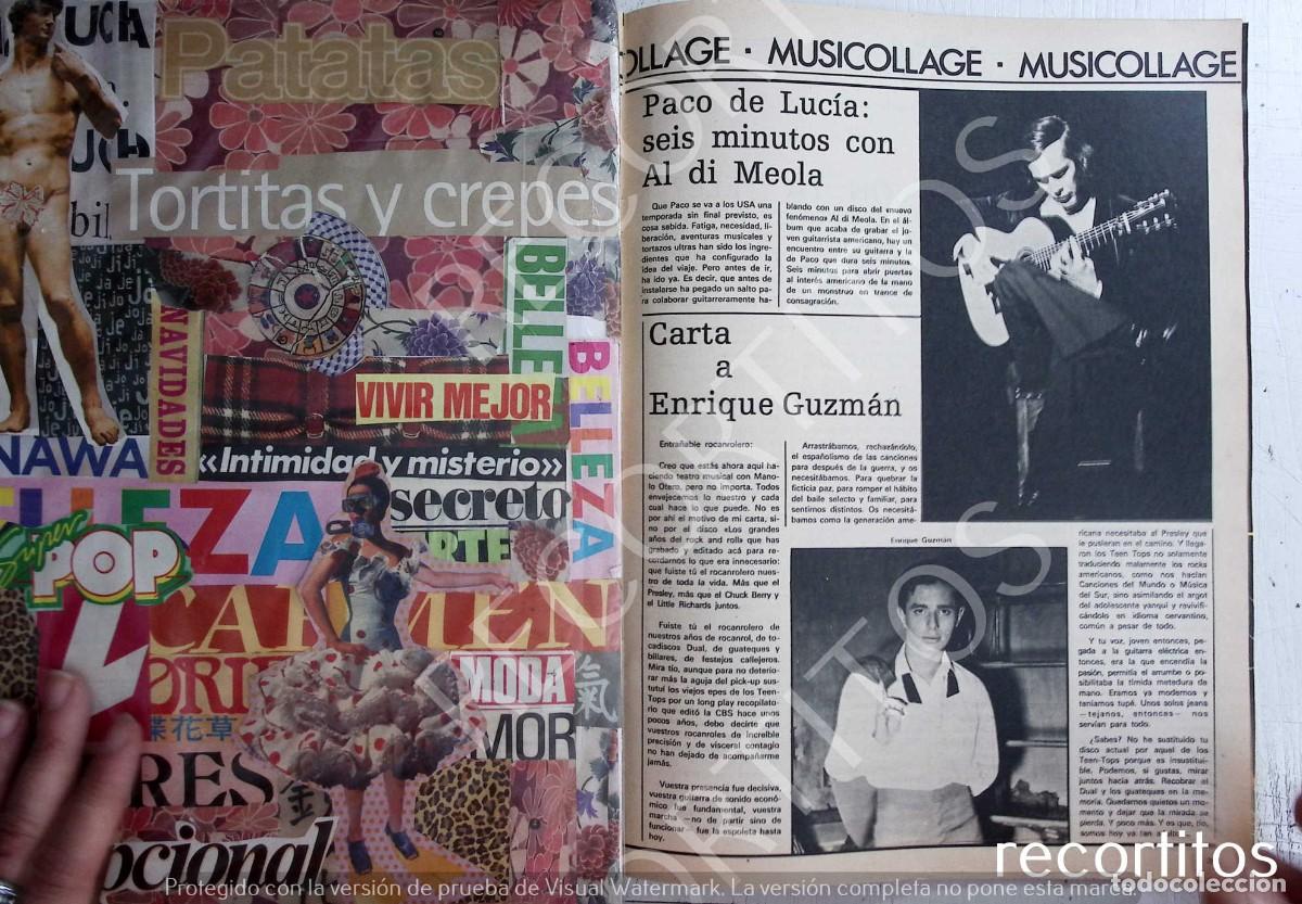 Coleccionismo de revistas y peri&oacute;dicos: enrique guzman paco de lucia
