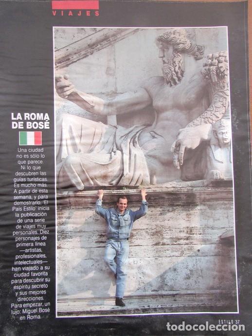 Coleccionismo de Revistas y Peri&oacute;dicos: RECORTE REVISTA ESTILO 82 1990 MIGUEL BOS&Eacute;. PORTADA Y 8 P&Aacute;GS