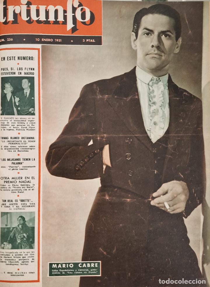Coleccionismo de Revistas y Peri&oacute;dicos: REVISTA TRIUNFO 1951 - MARIO CABRE - ERROL FLYNN -