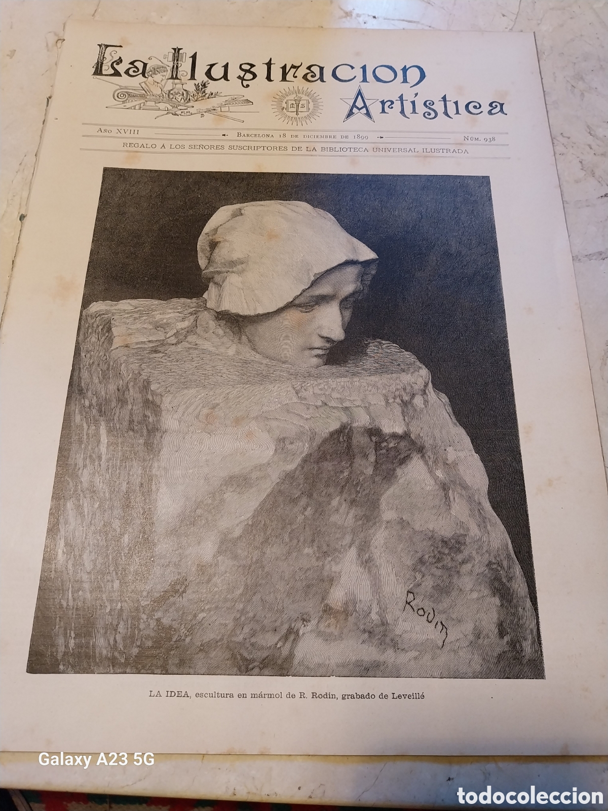 Collectionnisme de Revues et Journaux: REVISTA 1899 ESCULTURA LA IDEA DE AUGUSTO RODIN EN SU QUINTA. GUERRA ANGLO- BOER.PUENTE EN EL TONKIN