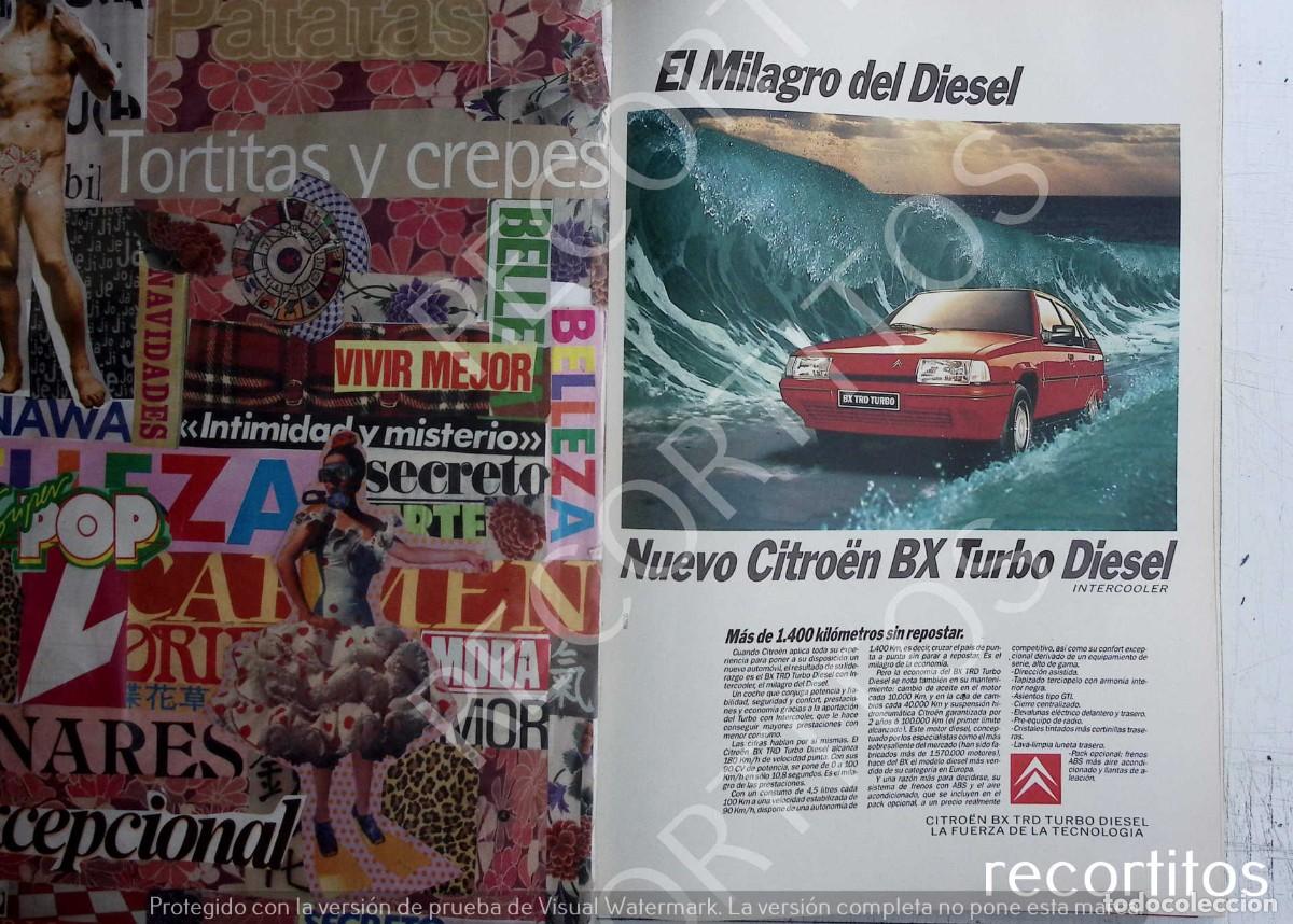 Coleccionismo de Revistas y Peri&oacute;dicos: CITROEN BX ANUNCIO PUBLICIDAD