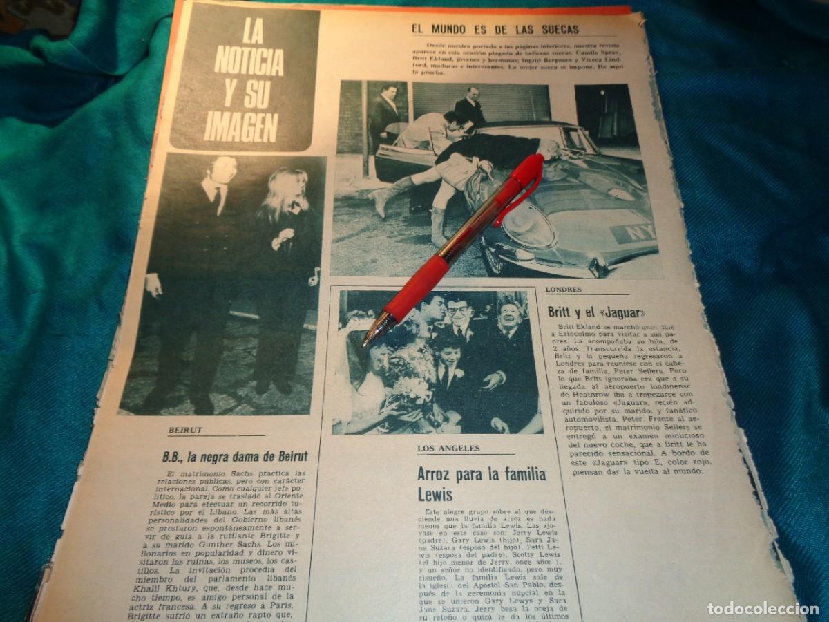 Coleccionismo de Revistas y Peri&oacute;dicos: RECORTE : BRIGITTE BARDOT. BRITT EKLAND. FOTOGRAMAS, MARZO 1967