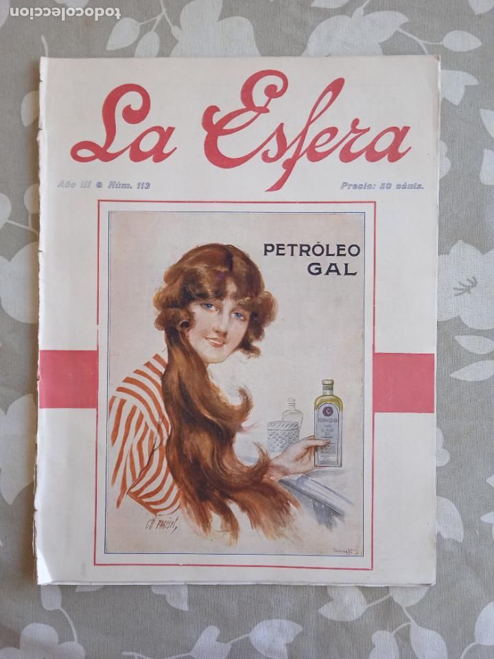 Collezionismo di Riviste e Giornali: LA ESFERA. A&Ntilde;O III. N&ordm; 113. FEBRERO 1916. MRS. WILSON, NUEVA ESPOSA DEL PRESIDENTE DE E.E.U.U. LEER