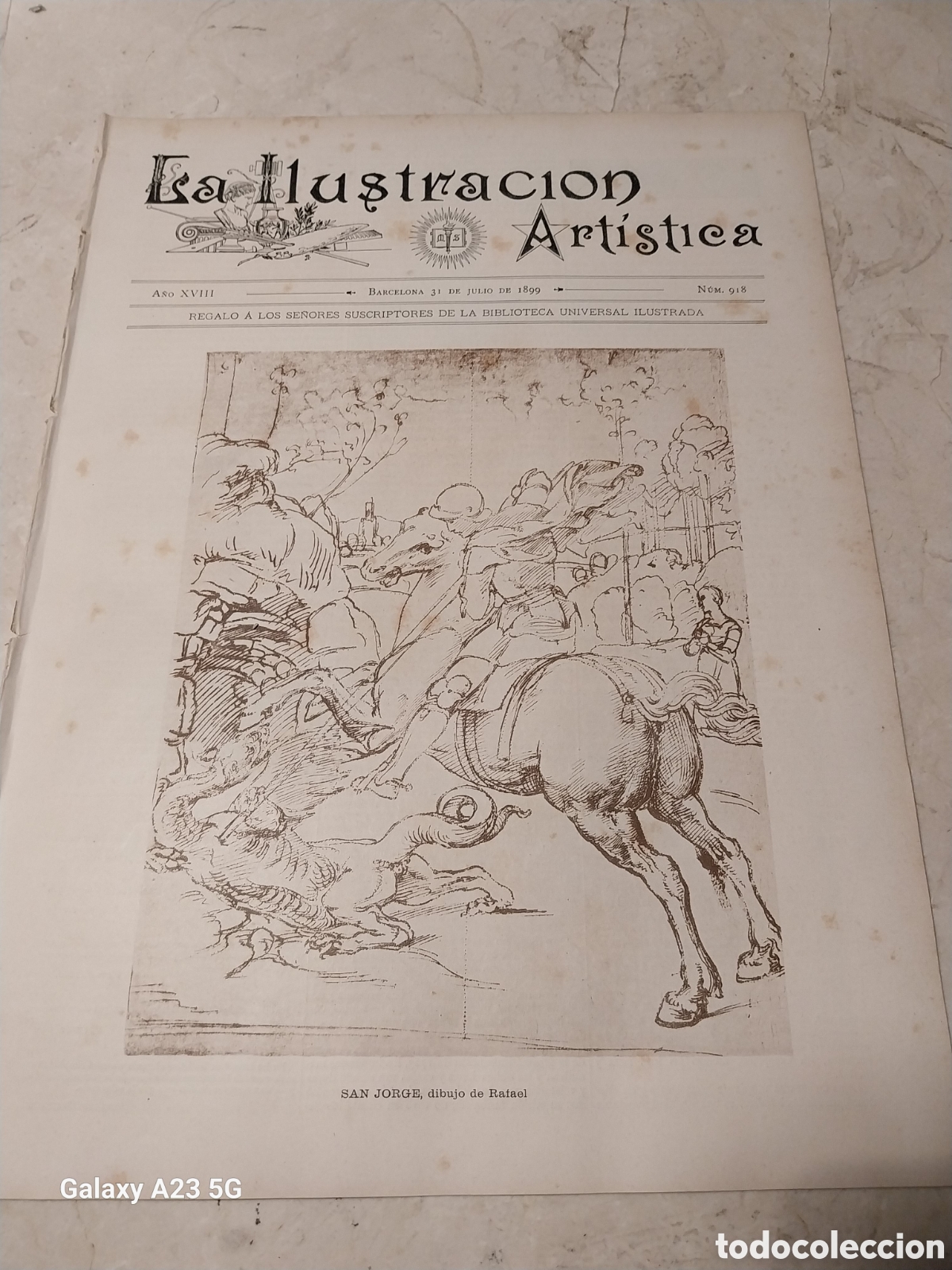 Sammeln von Zeitschriften und Zeitungen: REVISTA 1899 SAN JORGE DE RAFAEL. PINTOR VAN AKEN. ACORAZADO BRENNUS. BUQUES ESCUADRA FRANCESA DEL M