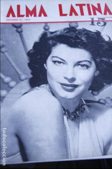 Coleccionismo de Revistas y Peri&oacute;dicos: revista de Puerto Rico ALMA LATINA AVA GARDNER 1950