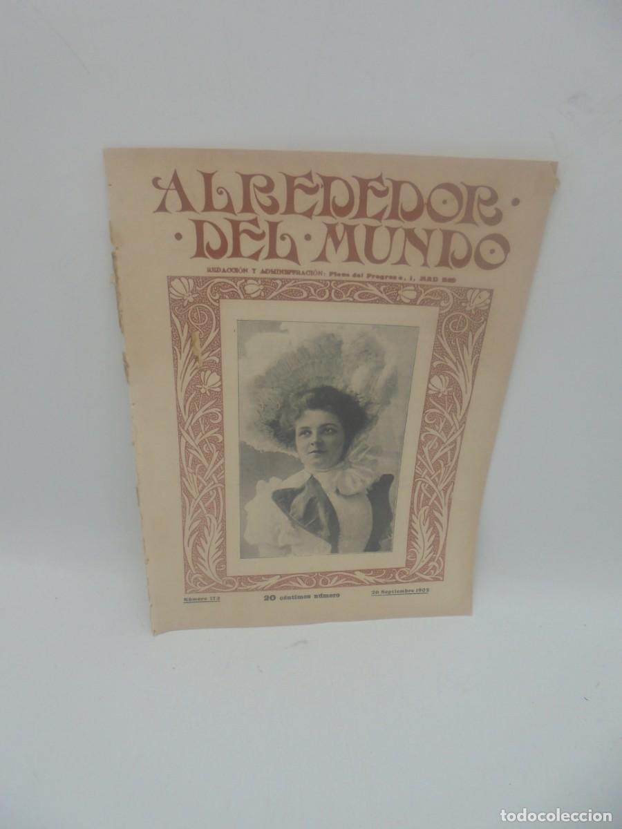 Collectionnisme de Revues et Journaux: ALREDEDOR DEL MUNDO. A&Ntilde;O 1902. N&ordm; 173. UNA AVENTURA DE FELIPE IV. EL COSO BLANCO EN SALAMANCA...LEER