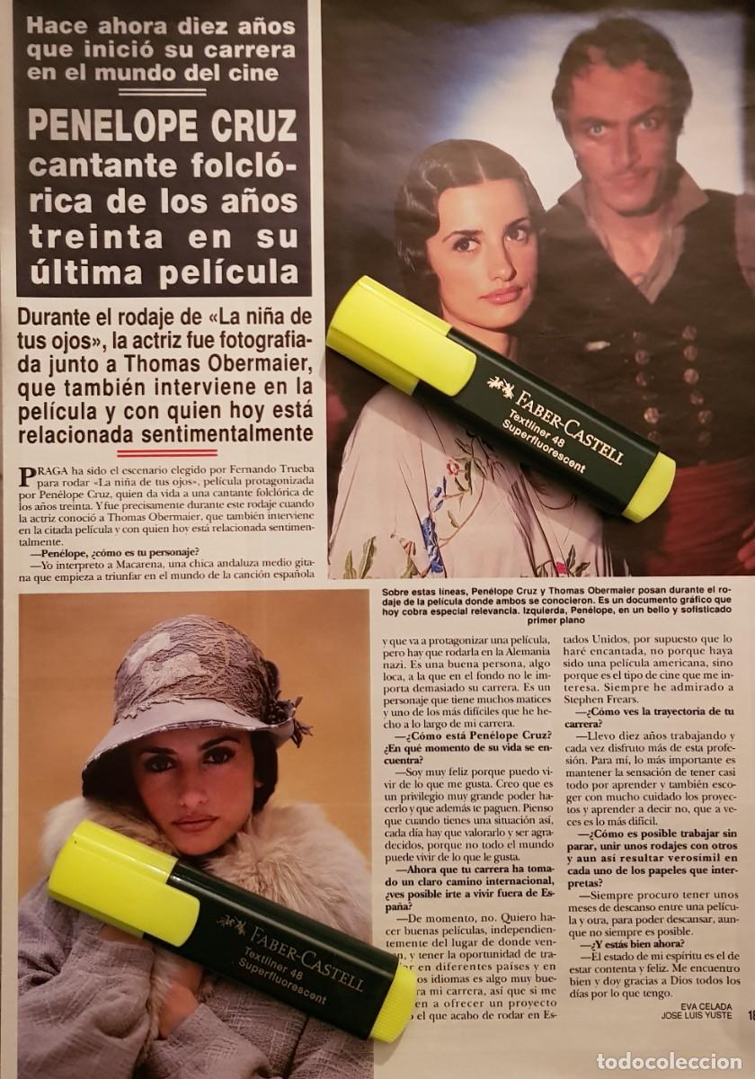 Collectionnisme de Revues et Journaux: Reportaje Pen&eacute;lope Cruz 05.11.98