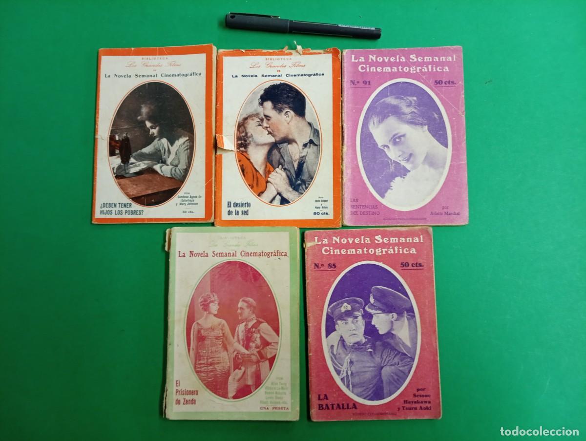 Coleccionismo de Revistas y Peri&oacute;dicos: Lote de 5 Revistas La Novela Semanal Cinematogr&aacute;fica. Barcelona.