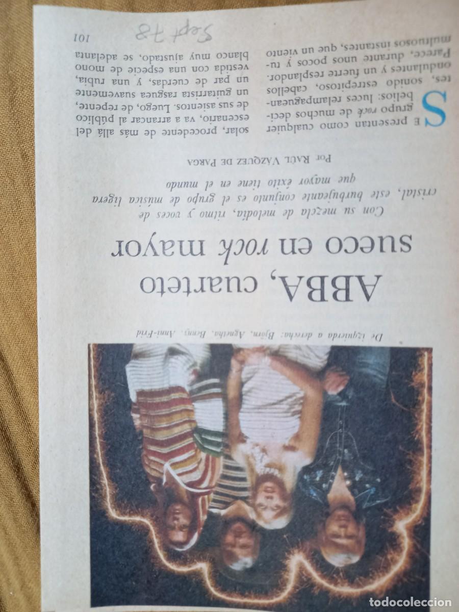 Coleccionismo de Revistas y Peri&oacute;dicos: ABBA, CUARTERO SUECO EN ROCK MAYOR. 5 PAGINAS. EXTRA&Iacute;DO DE SDR 1978