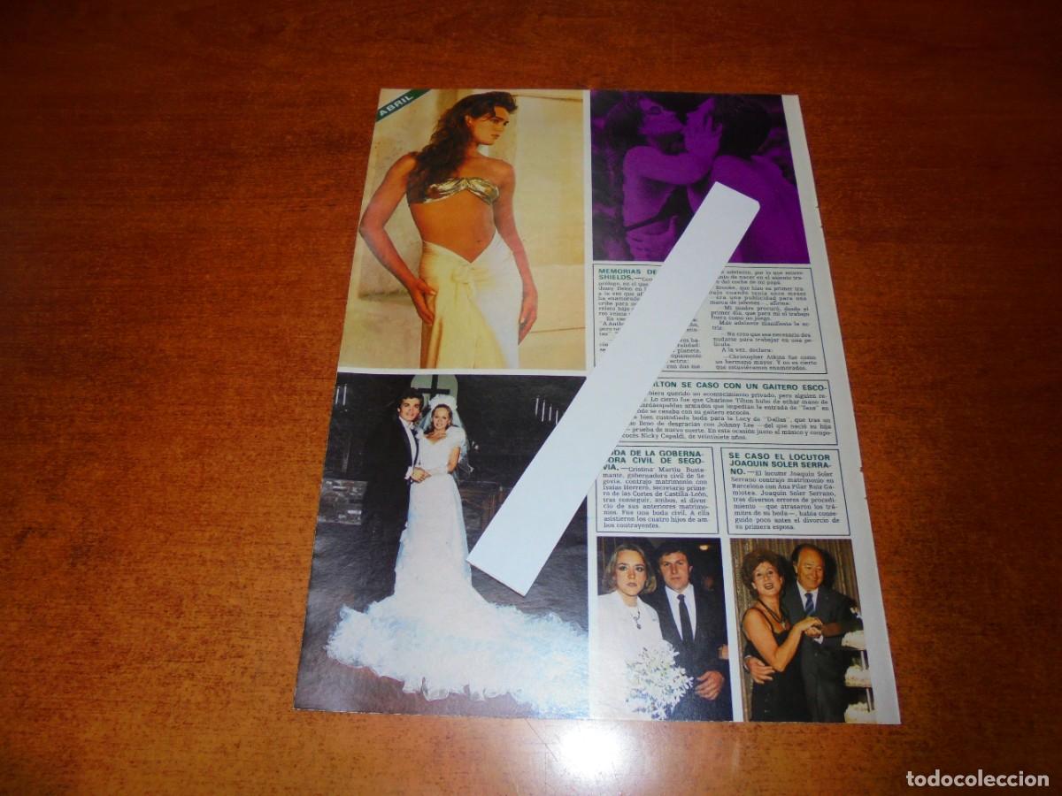 Collection Magazines and Newspapers: CLIPPING 1985: BROOKE SHIELDS. CHARLENE TILTON. GOBERNADORA DE SEGOVIA. MARI CRUZ SORIANO