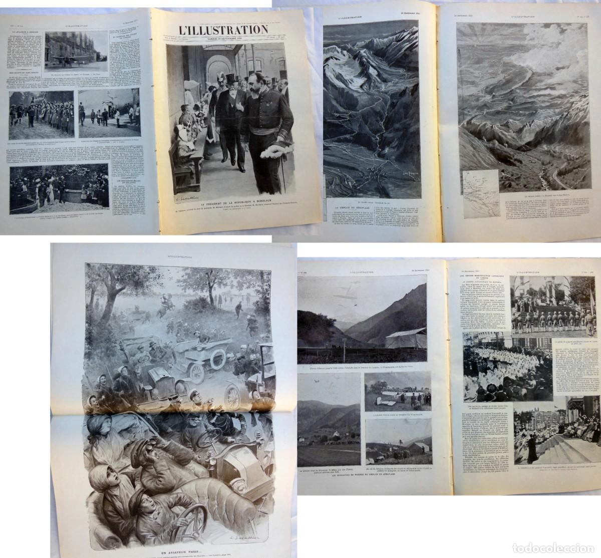 Colecionismo de Revistas e Jornais: ANTIGUO PERI&Oacute;DICO FRANC&Eacute;S:L&acute;ILLUSTRATION.SAMEDI 24 SEPTEMBRE 1910.N3526.L.Sabattior, Louis Trinquier