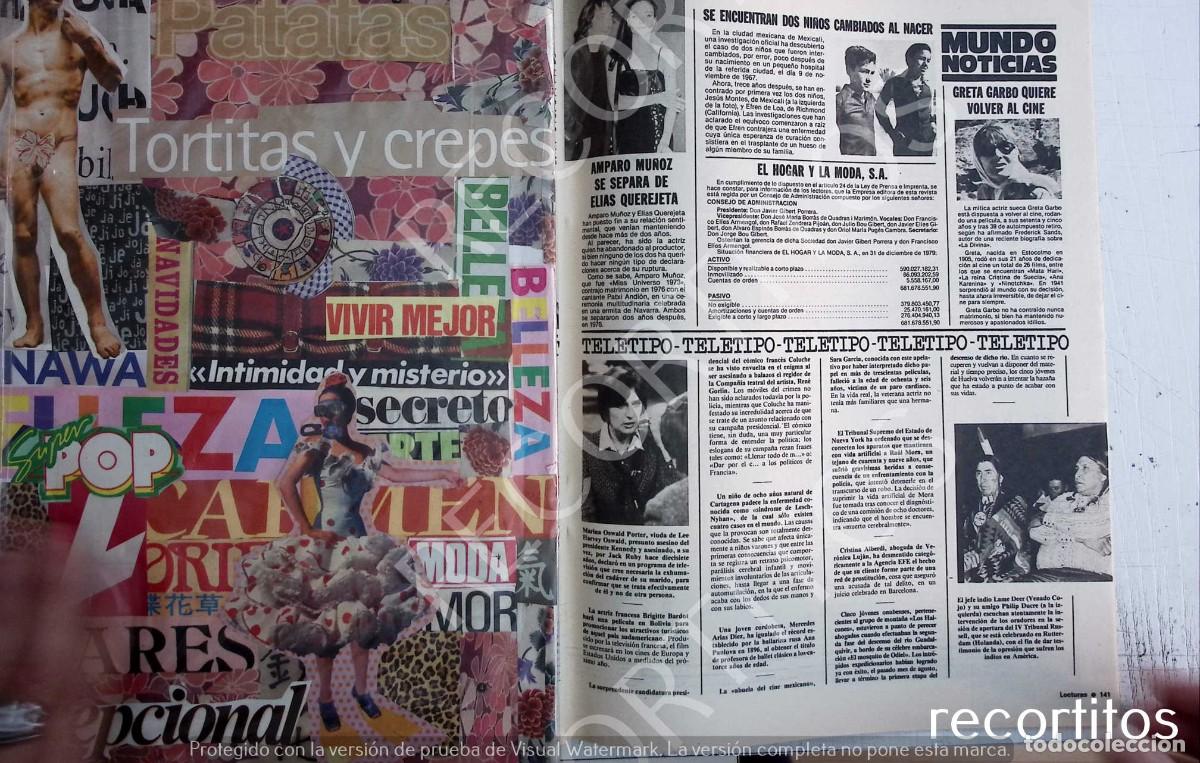 Coleccionismo de Revistas y Peri&oacute;dicos: amparo mu&ntilde;oz MISS ESPA&Ntilde;A UNIVERSO querejeta elias greta garbo