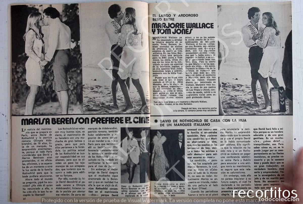 Coleccionismo de revistas y peri&oacute;dicos: marjorie walace miss mundo universo marisa berenson tom jones