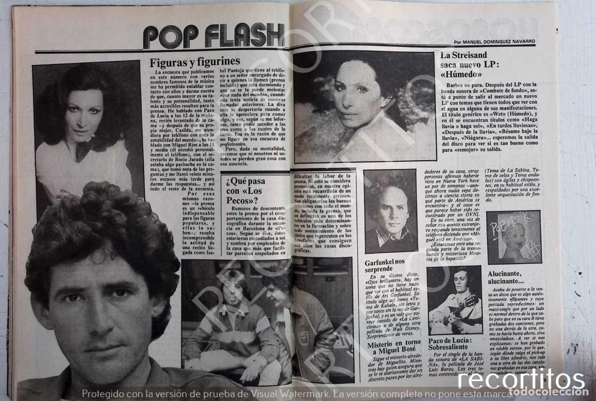 Coleccionismo de Revistas y Peri&oacute;dicos: pecos miguel rios paco de lucia garfunkel rocio jurado barbra streisand