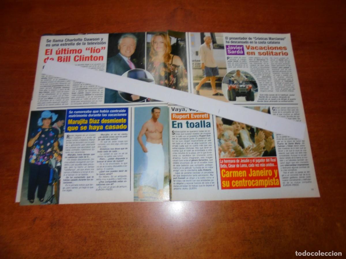 Coleccionismo de revistas y peri&oacute;dicos: CLIPPING 2002: MARUJITA D&Iacute;AZ. JAVIER SARD&Aacute;. RUPERT EVERETT. LADY DI.