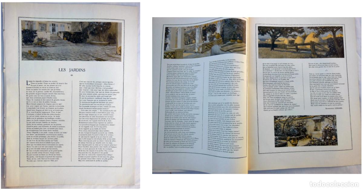 Coleccionismo de revistas y peri&oacute;dicos: POEMA LES JARDINS POR ROSEMONDE G&Eacute;RARD CON ILUSTRACIONES A COLOR(GORGUET),PUBLICADO L&acute;ILLUSTRATION.
