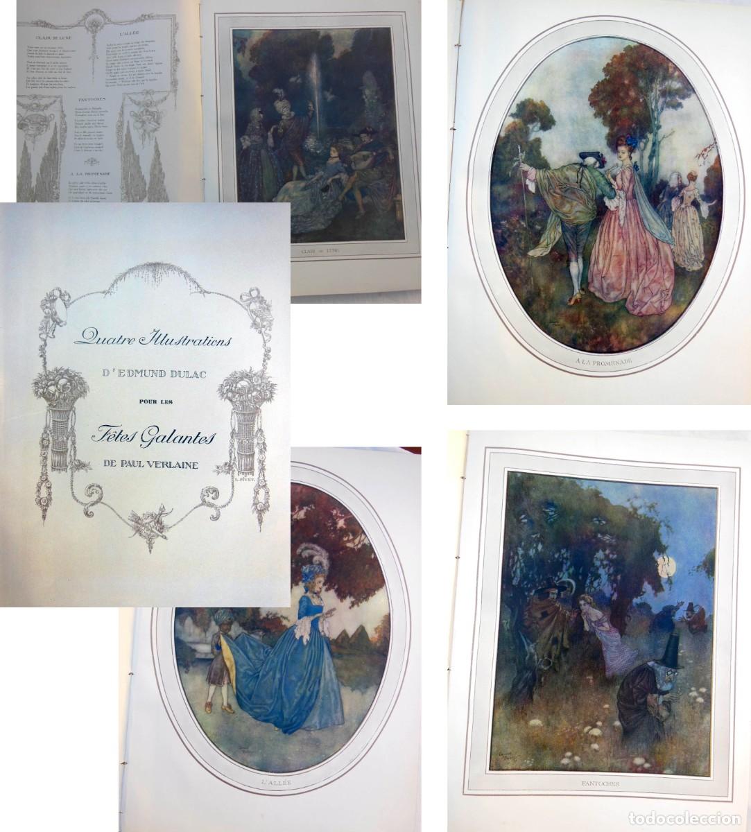 Coleccionismo de revistas y peri&oacute;dicos: QUATRE ILUSTRATIONS D&acute;EDMUND DULAC POUR LES F&Ecirc;TES GALANTES DE PAUL VERLAINE.
