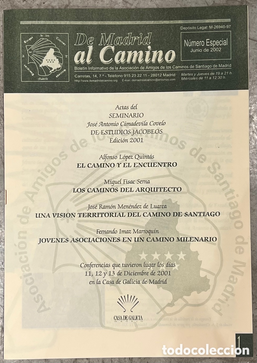 Coleccionismo de Revistas y Peri&oacute;dicos: Bolet&iacute;n. De Madrid al Camino. 2002.
