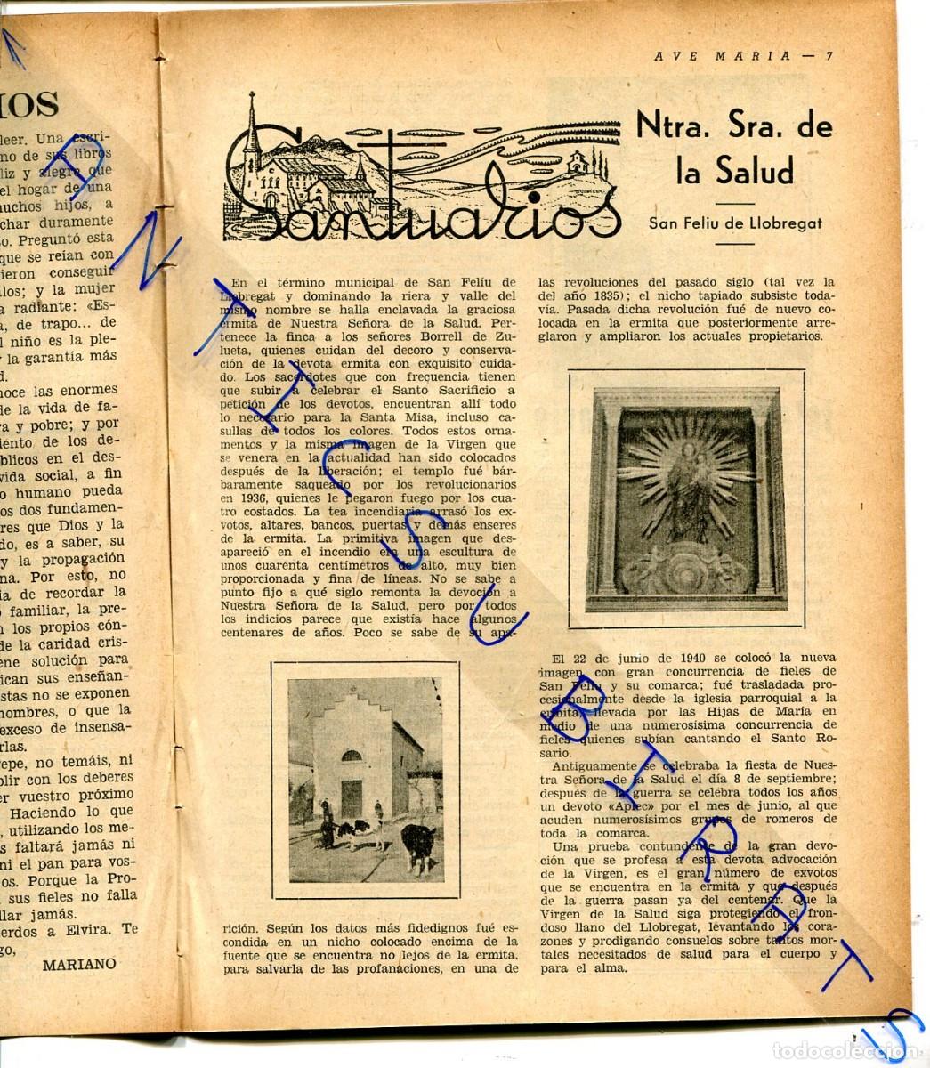 Collezionismo di Riviste e Giornali: REVISTA A&Ntilde;O 1944 NUESTRA SE&Ntilde;ORA DE LA SALUD SALUT SANT FELIU DE LLOBREGAT