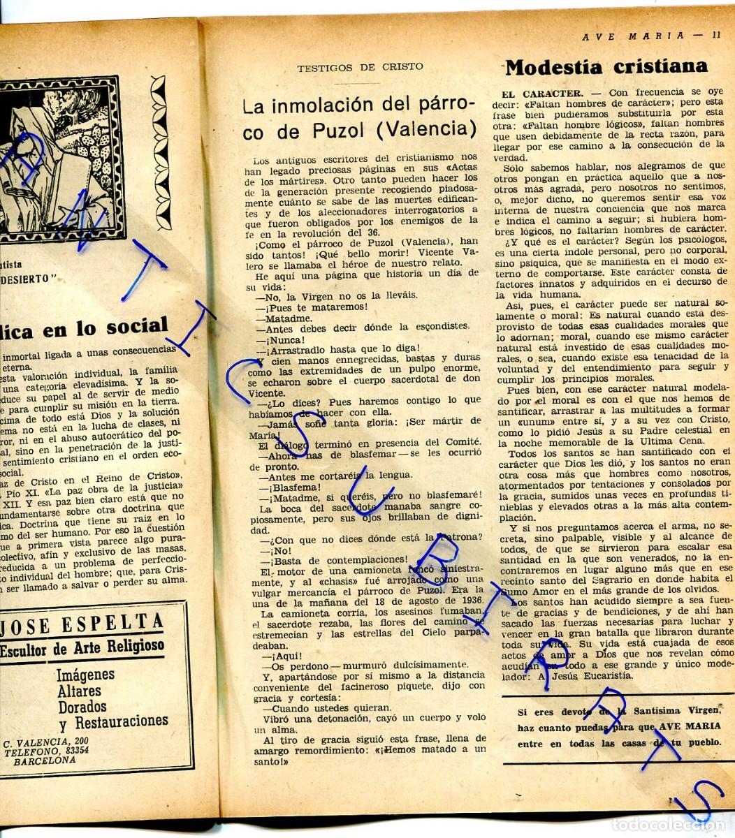 Collection Magazines and Newspapers: REVISTA A&Ntilde;O 1945 INMOLACION DEL PARROCO DE PUZOL VALENCIA
