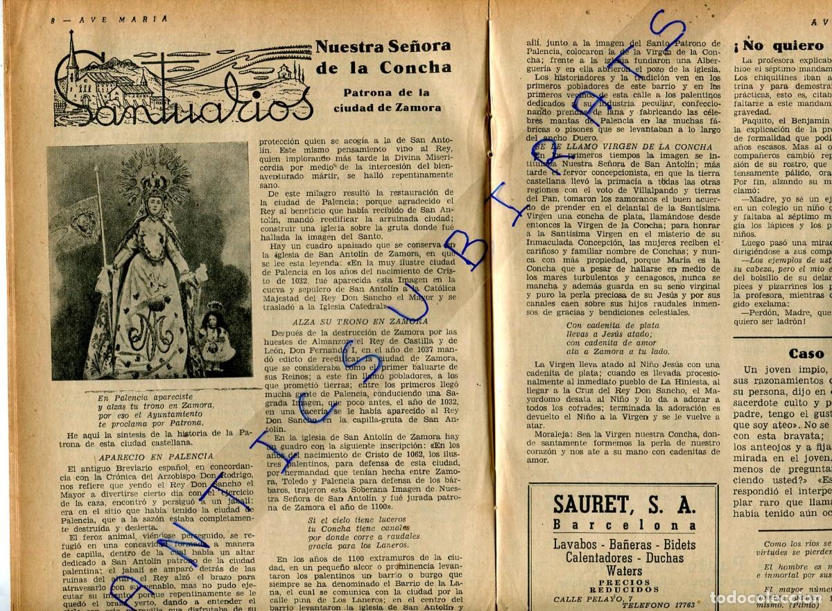 Collezionismo di Riviste e Giornali: REVISTA A&Ntilde;O 1946 NUESTRA SE&Ntilde;ORA DE LA CONCHA PATRONA DE ZAMORA