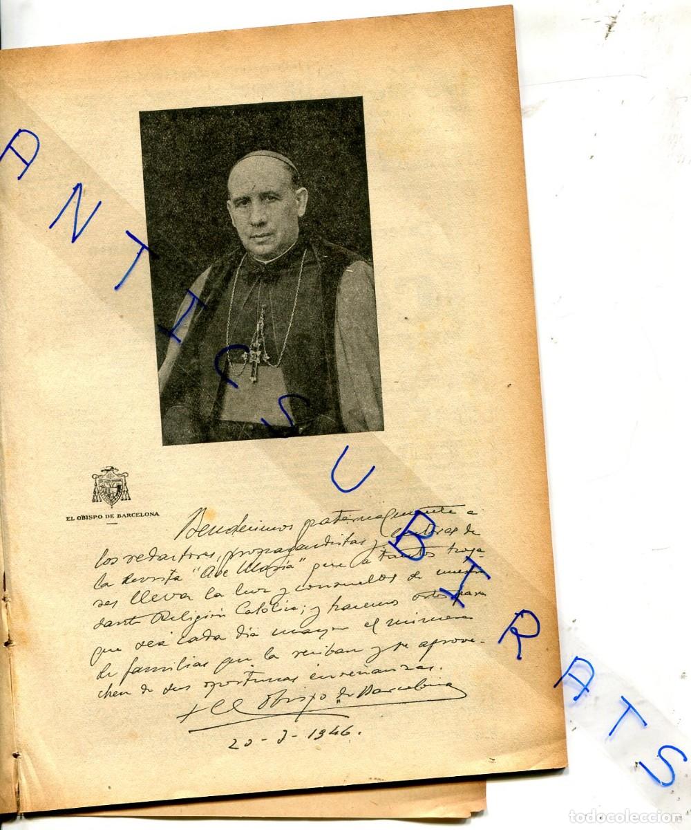 Coleccionismo de revistas y peri&oacute;dicos: REVISTA A&Ntilde;O 1946 OBISPO DE BARCELONA OPTICA CARRE
