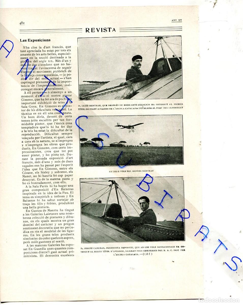 Sammeln von Zeitschriften und Zeitungen: REVISTA ANY 1917 PRIMER AVIADOR DE L' ESCOLA CATALANA D' AVIACI&Oacute; AL PART LLOBREGAT BERTRAN CANUDAS