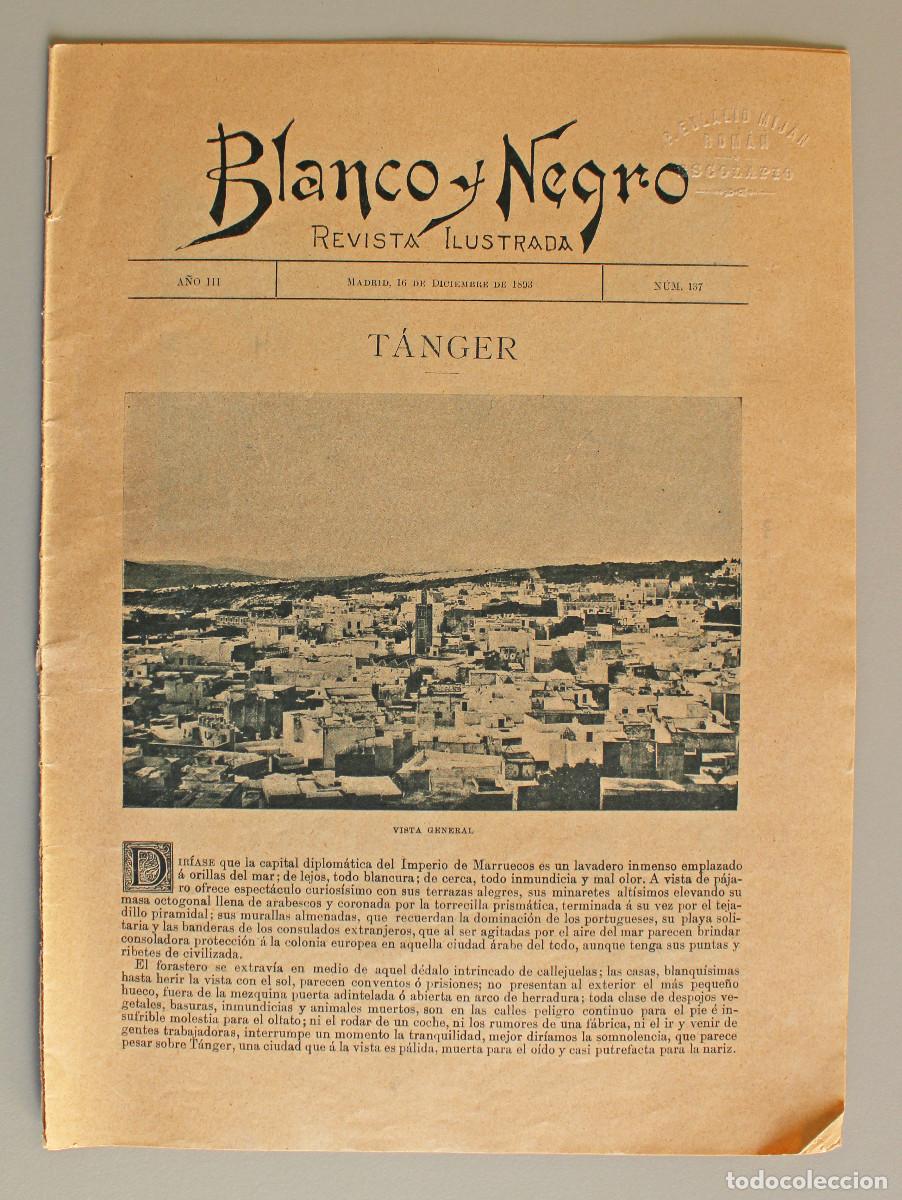 Collectionnisme de Revues et Journaux: Revista ilustrada BLANCO Y NEGRO. Madrid, 16 diciembre 1893. N&uacute;m. 137 (Sin portadilla)