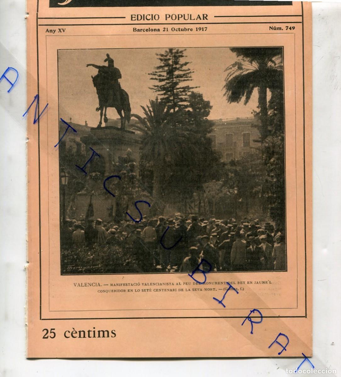 Collezionismo di Riviste e Giornali: REVISTA ANY 1917 700 ANYS DE LA MORT DE JAUME I ACTES PATRIOTICS A VALENCIA PEPITA TEIXIDOR