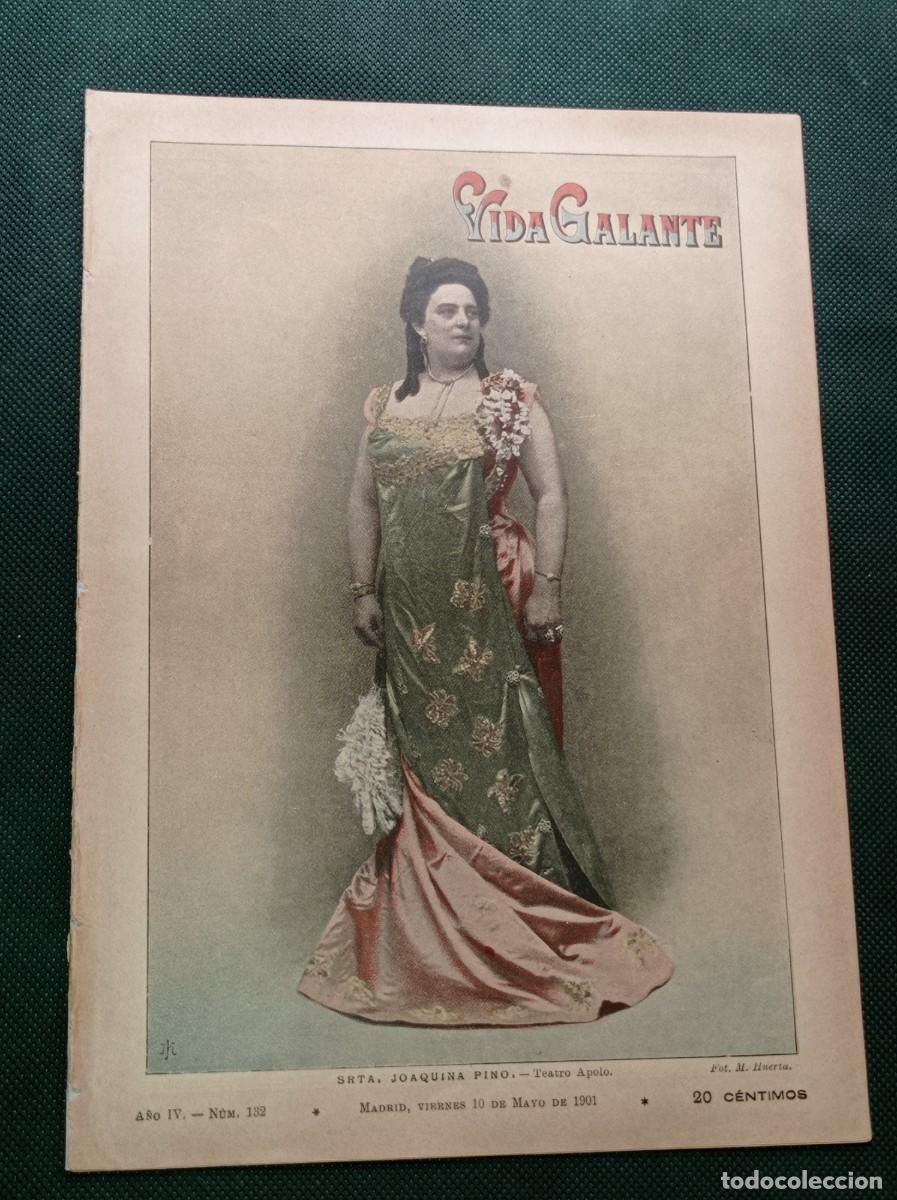 Coleccionismo de Revistas y Peri&oacute;dicos: VIDA GALANTE N&ordm; 132, 1901. RAM&Oacute;N SOPENA. ROJAS, SASTRE CAMPILLO. ESTUDIANTE, TUNO. FILATELIA +