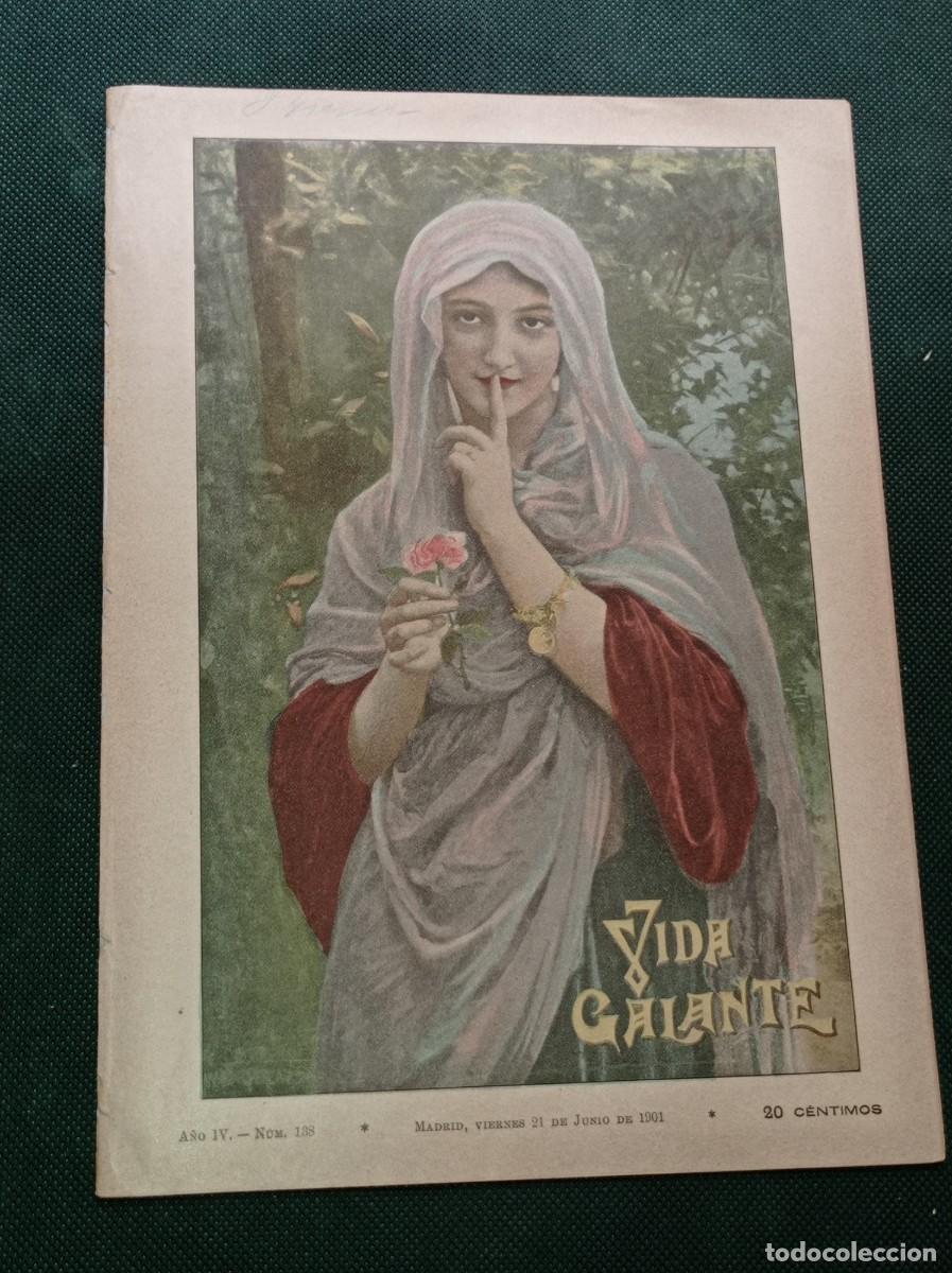 Coleccionismo de Revistas y Peri&oacute;dicos: VIDA GALANTE N&ordm; 138, 1901. RAM&Oacute;N SOPENA. CATARINEU, TOROS, MAIZEROY, ZAMACOIS. FILATELIA +