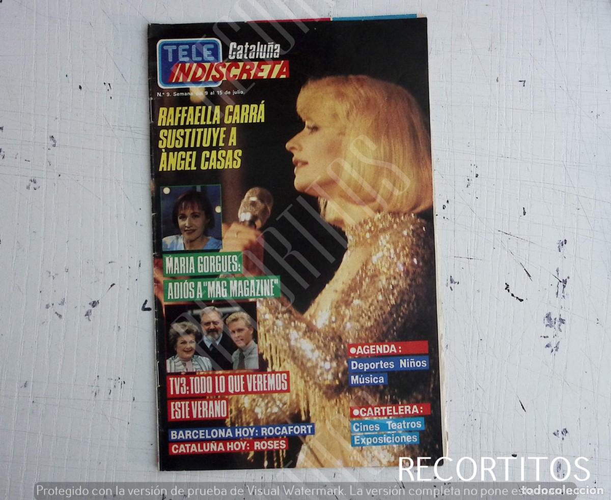 Coleccionismo de Revistas y Peri&oacute;dicos: suplemento TELE INDISCRETA RAFFAELLA CARRA ROSES PERRY MASON