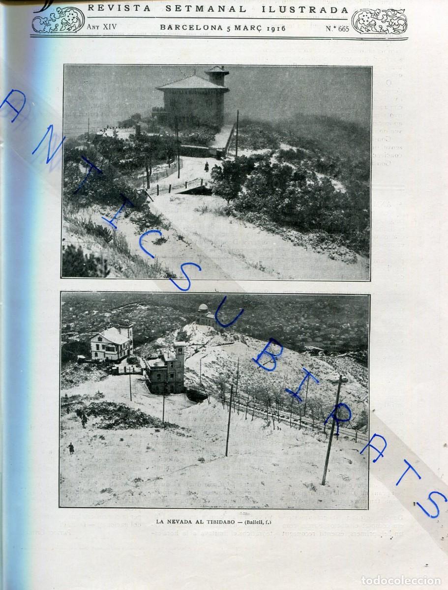Collectionnisme de Revues et Journaux: REVISTA ANY 1916 NEVADA AL TIBIDABO MIQUEL FARGAS JOSEP TRIADO TOMAS SANS JOSEP TERSOL ARTIGAS