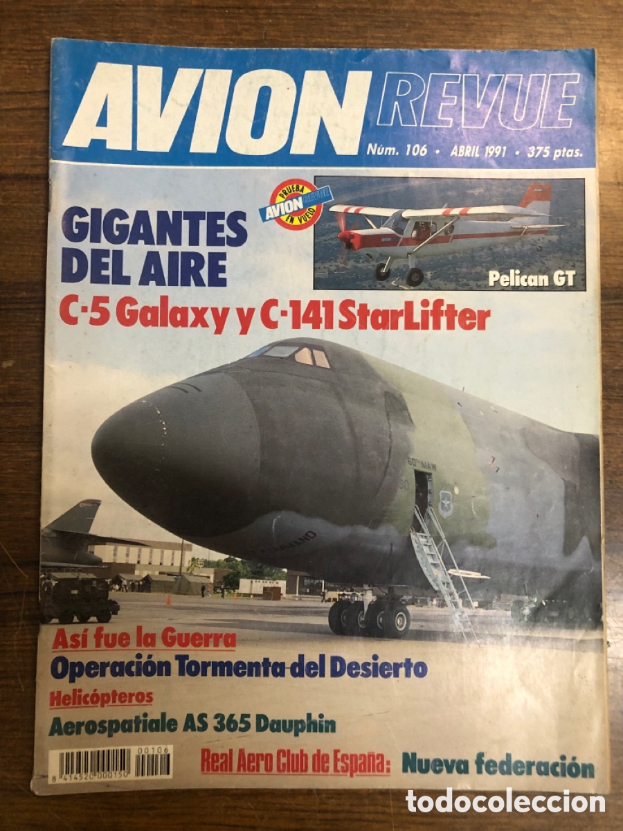 Collezionismo di Riviste e Giornali: AVI&Oacute;N REVUE. N 106. Abril 1991