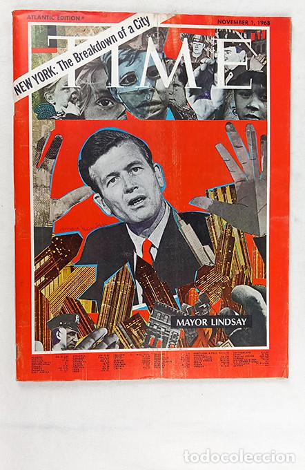 Coleccionismo de revistas y peri&oacute;dicos: New York: The Breakdown of a City. Mayor Lindsay. Wedding at Skorpi&oacute;s-Onassis. Time, 1968