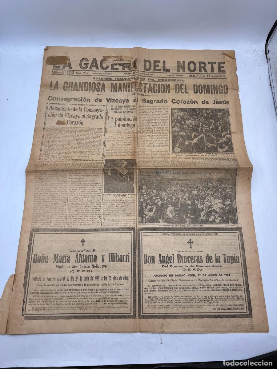Collezionismo di Riviste e Giornali: LA GACETA DEL NORTE. BILBAO. 28 JUNIO 1927. DICTADURA DE PRIMO DE RIVERA. LEER