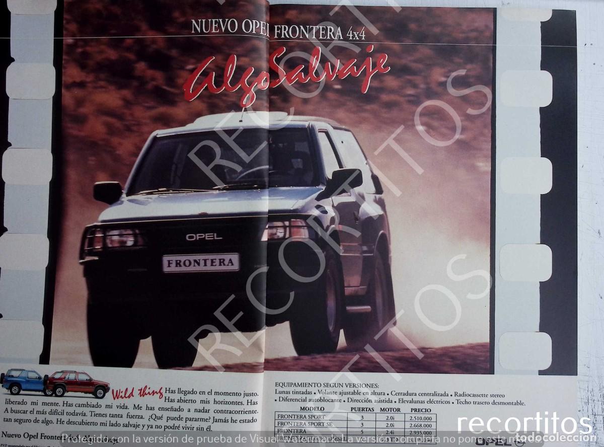 Collection Magazines and Newspapers: OPEL FRONTERA 4 X 4 ANUNCIO PUBLICIDAD