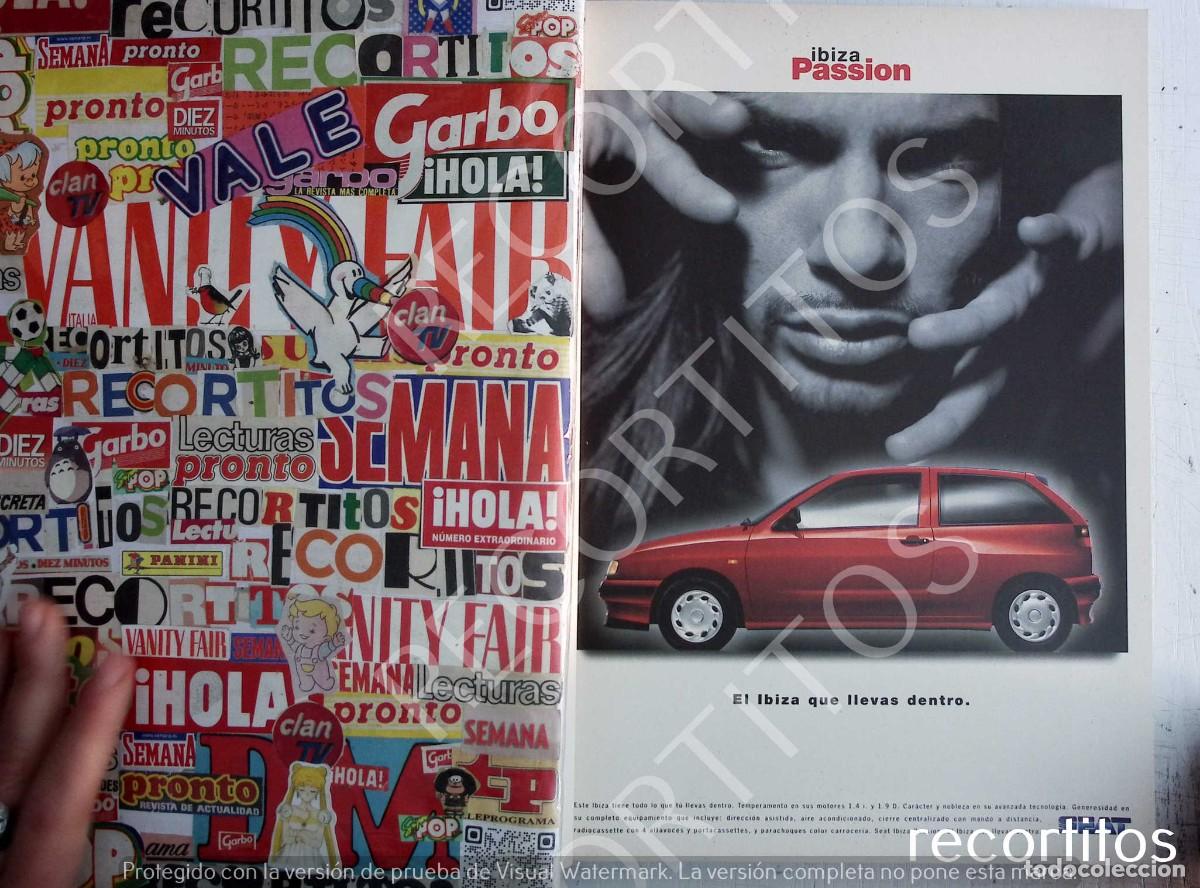 Coleccionismo de revistas y peri&oacute;dicos: FAMOSOS EN LA PUBLICIDAD JOAQUIN CORTES ANUNCIO SEAT IBIZA