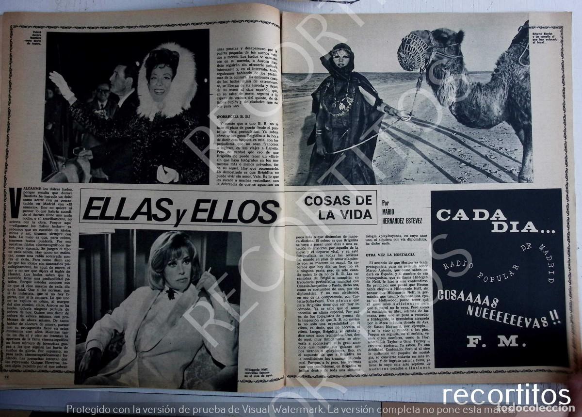 Coleccionismo de Revistas y Peri&oacute;dicos: AURORA BAUTISTA HILDEGARDE NELF BRIGITTE BARDOT BB CAMELLO
