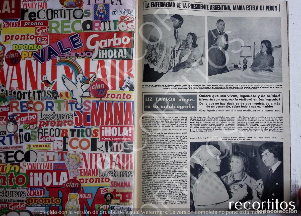 Coleccionismo de Revistas y Peri&oacute;dicos: ELIZABETH TAYLOR LIZ MARIA ESTELA DE PERON