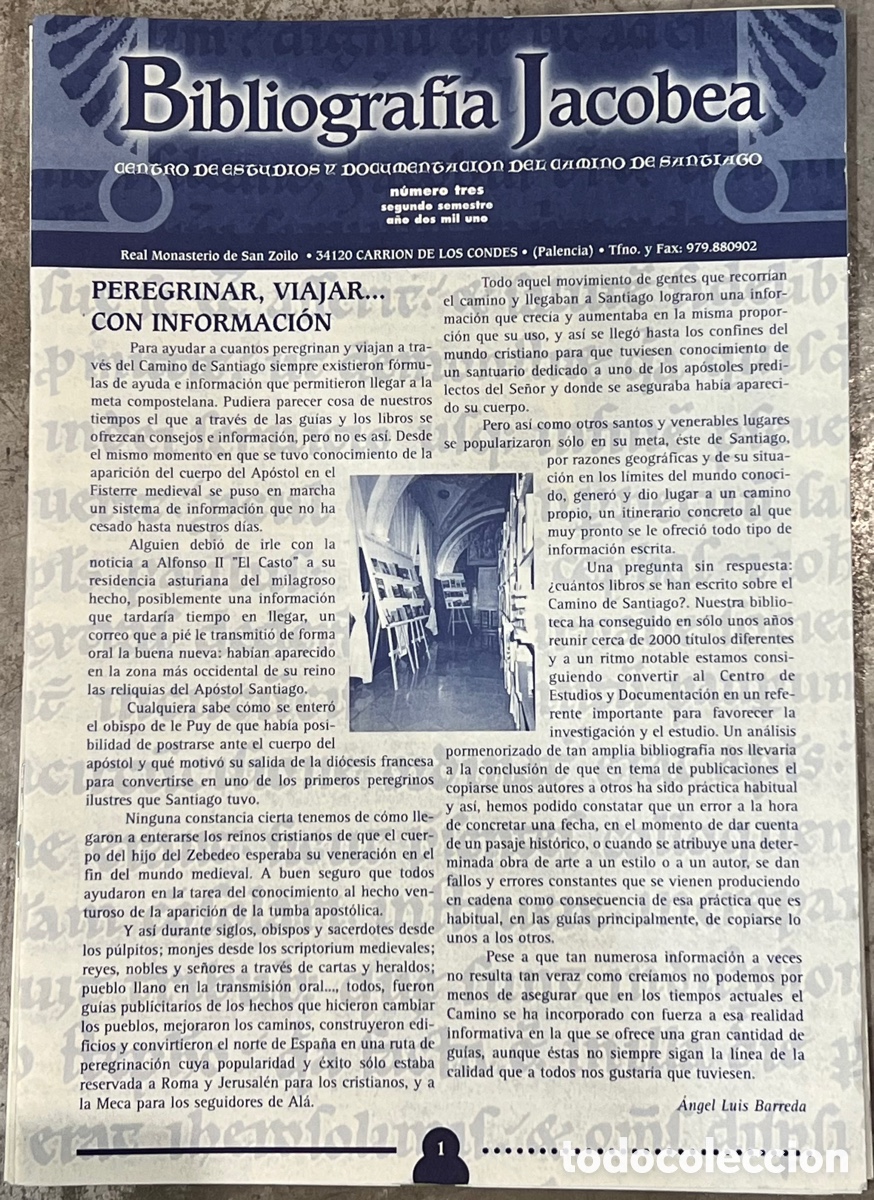 Coleccionismo de revistas y peri&oacute;dicos: Suplemento de Revista. Bibliograf&iacute;a Jacovea. 2001.