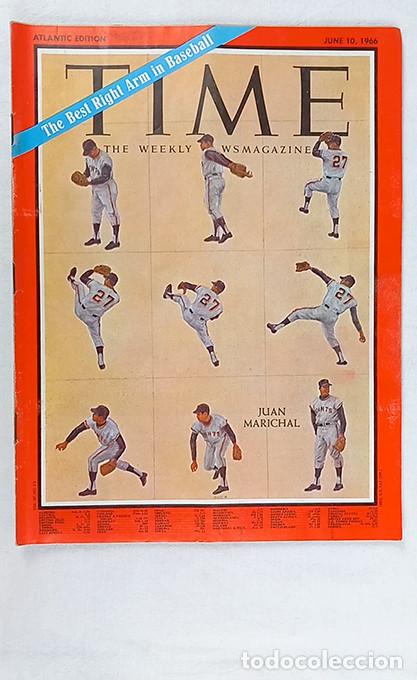 Collezionismo di Riviste e Giornali: Juan Marichal, The Dandy Dominican. The Best Right Arm in Baseball. Time June 10, 1966