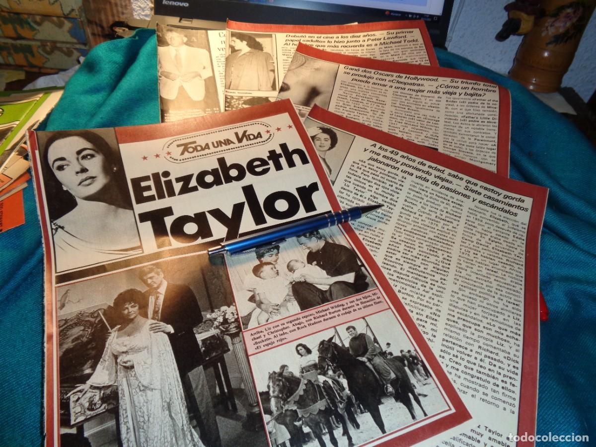 Coleccionismo de Revistas y Peri&oacute;dicos: RECORTE : ELIZABETH TAYLOR, TODA UNA VIDA. PROTAGONISTAS, MARZO 1980