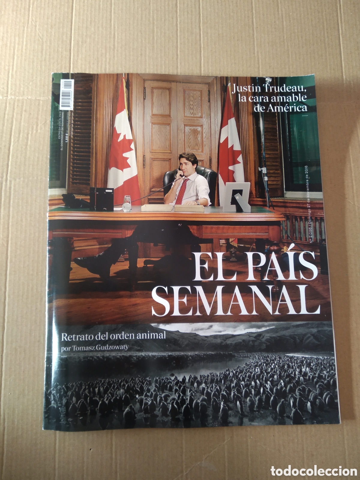Coleccionismo de Revistas y Peri&oacute;dicos: TIPO REVISTA EL PAIS SEMANAL A&Ntilde;O 2016 JUSTIN TRUDEAU RETRATO ORDEN ANIMAL TOMASZ GUSZOWATY