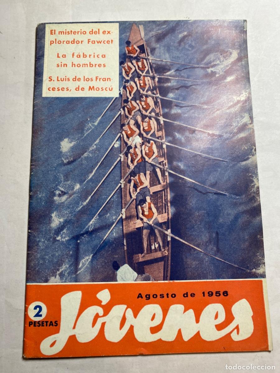 Collectionnisme de Revues et Journaux: REVISTA JOVENES 1956 AGOSTO . FABRICA SIN HOMBRES, PANYABY TIBET